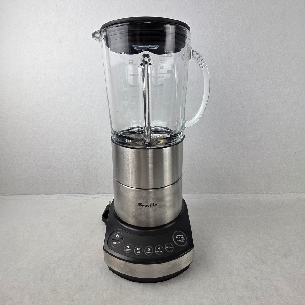 Breville BBL600XL iKon Hemisphere Blender 6 Cup Glass Pitcher Lid Tested